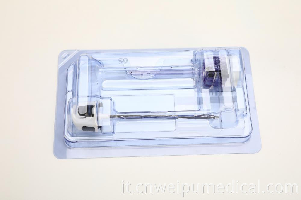 Disposable laparoscope with trocar